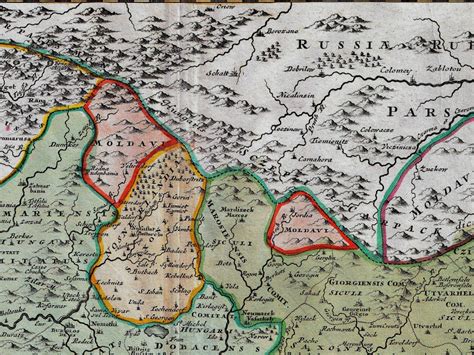 Vintage Map Of Transylvania 1720