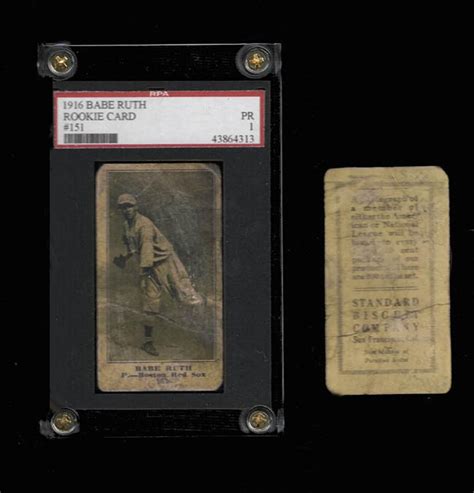 1916 Babe Ruth Rookie Card 151 Yankees Red Sox Hall Of Fame Etsy Babe Ruth Sports Cards