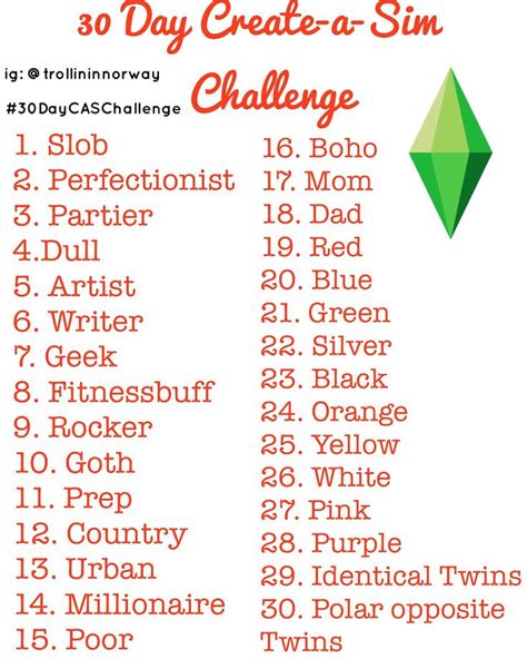 I Made A Create A Sim 30 Day Challenge Please Tag Me In Them So I Can