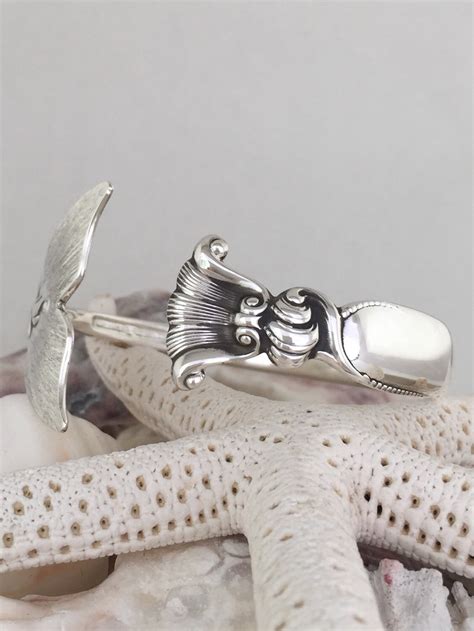 Made To Order Sterling Silver Mermaid Tail Spoon Cuffbangle Bracelet