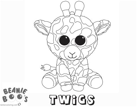 Beanie Boo Coloring pages Twigs Free Printable Coloring Pages