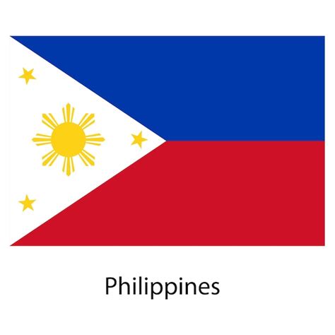 Bandera del país filipinas ilustración vectorial Vector Premium