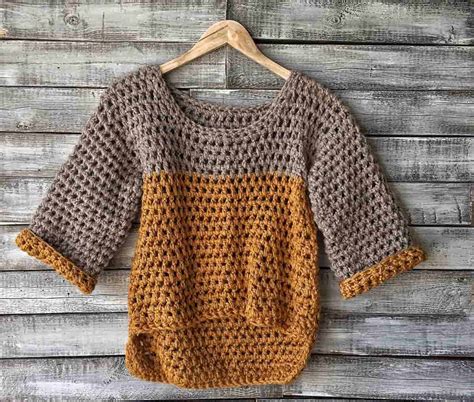 Lion Brand Free Crochet Sweater Pattern 3 Make And Do Crew