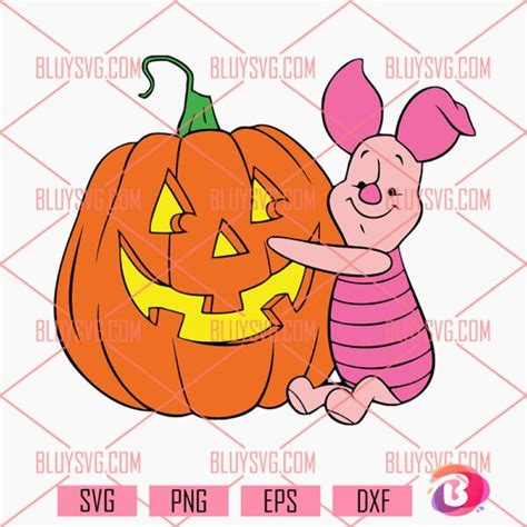 Piglet Hug Halloween Pumpkin Svg Winnie The Pooh Svg Halloween Svg