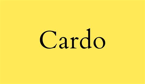 Cardo is available in normal, italic and bold styles. Cardo font - Cardo font download