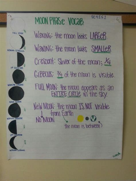 Moon Phases Big Idea 5 4th Grade Fourth Grade Science 8th Grade