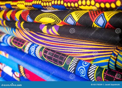Colorful African Fabrics Royalty Free Stock Photo