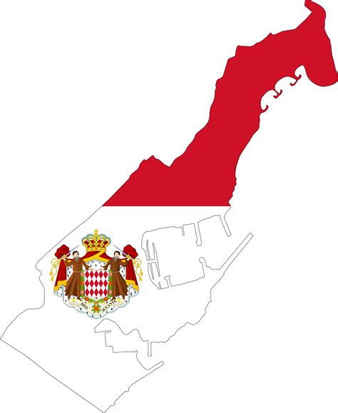 Monaco Map Flag With Coat Of Arms Icons Png Free Png And Icons Downloads