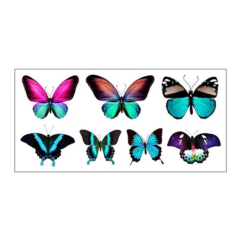 Qisiwole Temporary Tattoos For Women Adults 3d Butterfly Tattoo Stickers Realistic Tatuajes