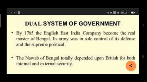 Dual Government In Bengal Robert Clive Youtube