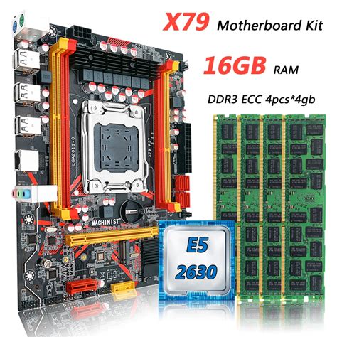 Machinist Conjunto De Placa Base X79 Con Procesador Xeon E5 2620 16gb 4 Piezas X 4gb Ddr3