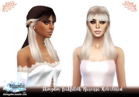 Shimydim Leahlillith`s Narcissa Hair Retextured Sims 4 Hairs