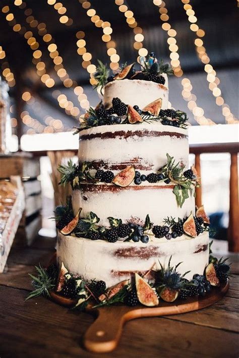 best 20 naked wedding cakes for 2024 roses and rings