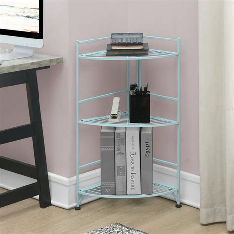 Convenience Concepts Xtra Storage 3 Tier Folding Metal Corner Shelf