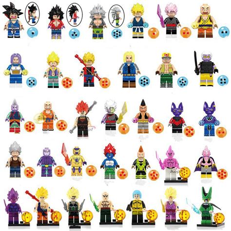 4.8 de 5 estrellas 96. 33pcs Goku Gohan Vegeta Trunks Lego Toys Dragon Ball Anime Theme Minifigure Block Toy