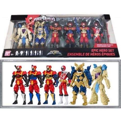 Power Rangers Super Ninja Steel Epic Hero Action Figure 6 Pack With Red