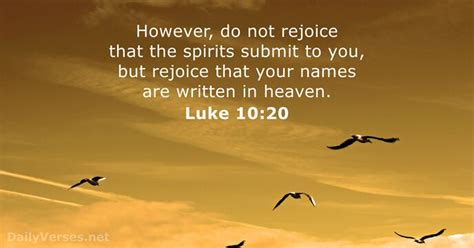 Luke 1020 Bible Verse