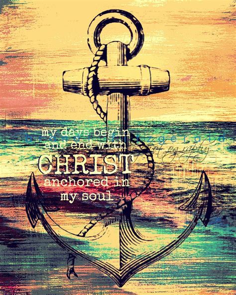 Anchor In Christ Religious Faith Nautical By Brandifitzgerald