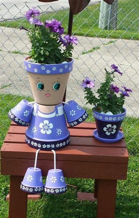 How To Make Clay Pot Flower People Icreatived Clay Flower Pots