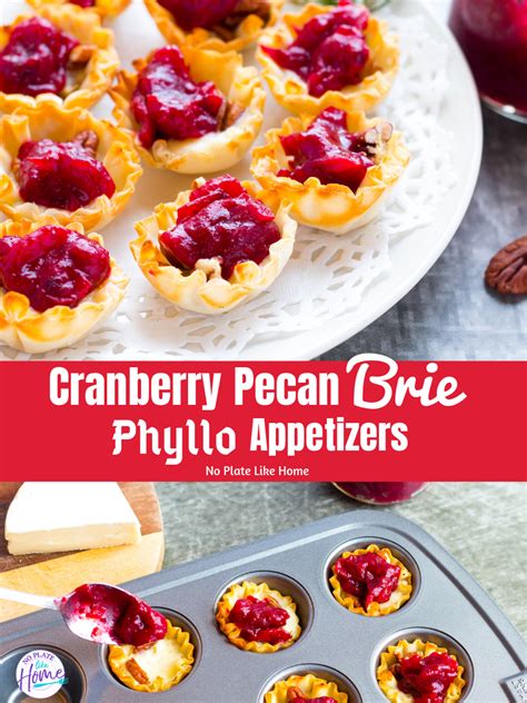 Easy To Make Cranberry Pecan Brie Phyllo Appetizers Are Ready In 15
