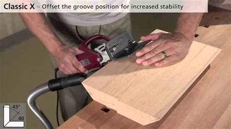 Lamello Classic X Biscuit Joiner Miter Applications Youtube