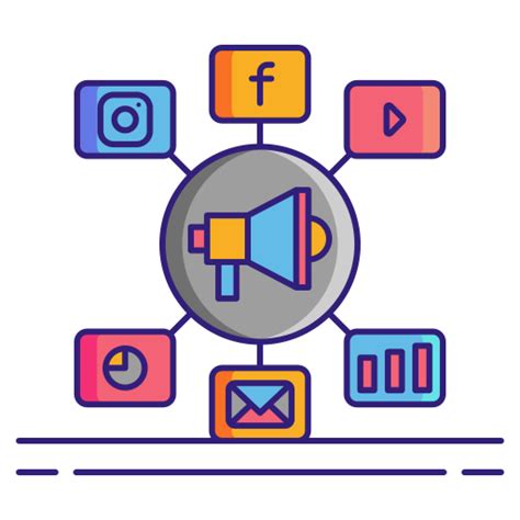 Social Media Marketing Flaticons Lineal Color Icon