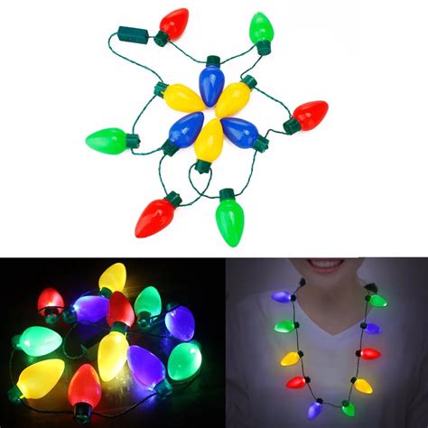 12leds Plastic Flashlight Luminous Christmas Festival Necklace Led