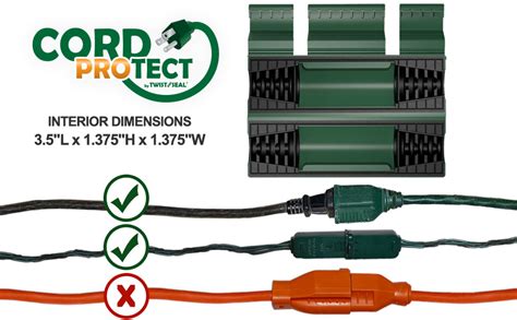 Choosing the best outdoor extension cord or indoor cord relies on understanding how amperage, cord length and gauge ratings work together. Twist and Seal Cord Protect (2 Pack) - Outdoor Extension ...