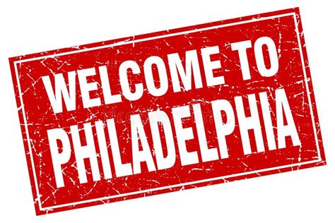 Welcome To Philadelphia Seal Stock Vector Illustration Of
