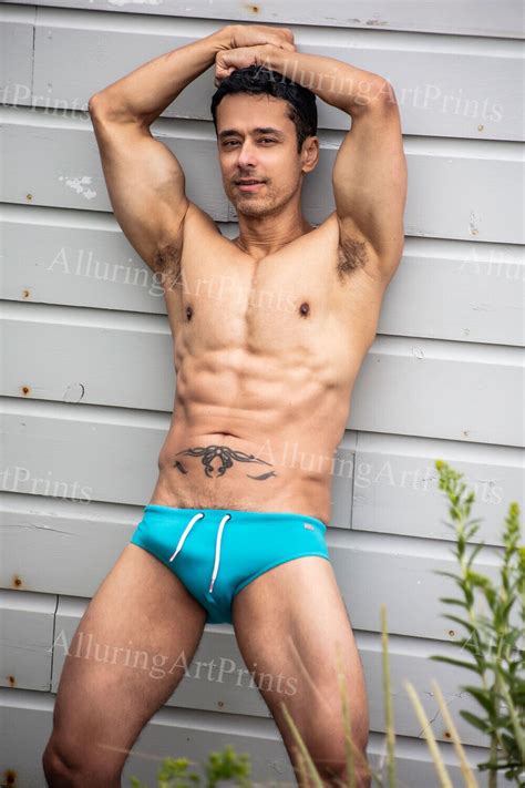 Rafael Alencar Male Model Print Muscular Handsome Beefcake Shirtless Man X Ebay