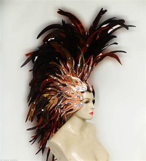 Feather Vegas Roman Mohawk Showgirl Headdress Showgirl Headdress