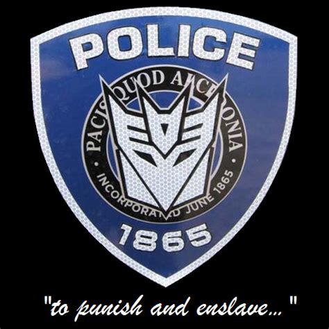 A person who has been punished is not thereby simply less inclined to behave in a given way; Barricade's symbol by XxHydraxX on DeviantArt