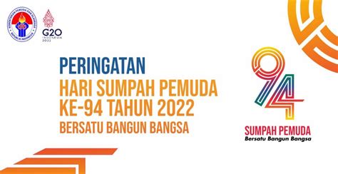 Tema Dan Makna Logo Hari Sumpah Pemuda 2022 Bersatu Bangun Bangsa