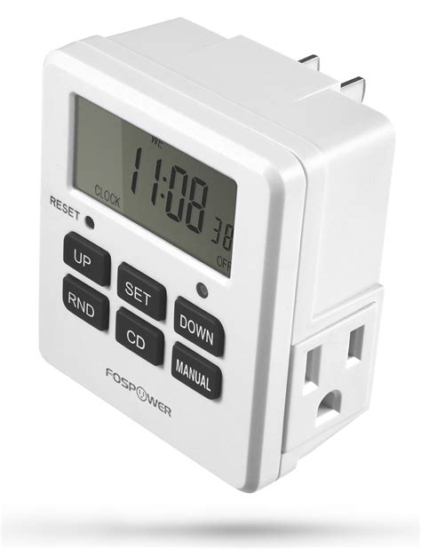 Digital Outlet Timer Fospower Etl Listed Digital Lcd Dual Outlet