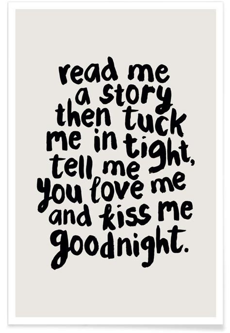 Read Me A Story And Kiss Me Goodnight Poster Juniqe