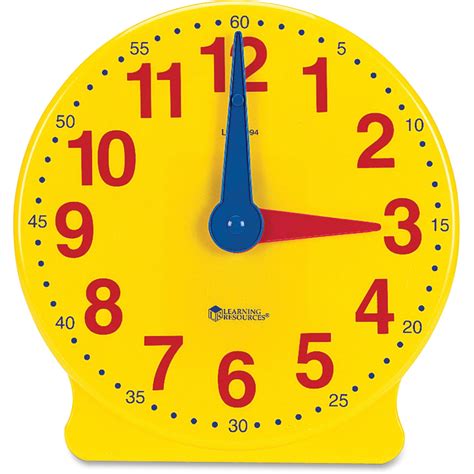 Learning Resources Big Time Demonstration Clock Plastic Yellow 13 1