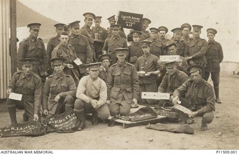 Group Portrait Of Members Of The 12th Battalion With Their Newly