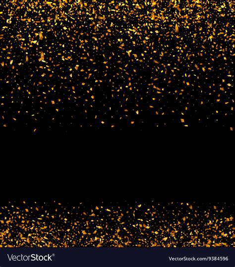 Golden Glitter Texture On Black Background Vector Image