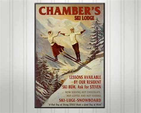 Personalized Ski Lodge Sign Custom Ski By Simplysublimets 5995