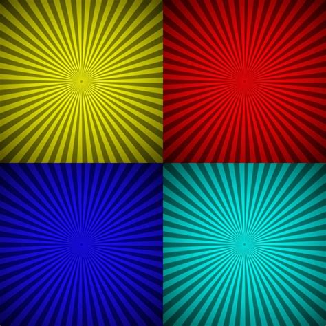 Rainbow Radial Rays Abstract Background Stock Vector Image By