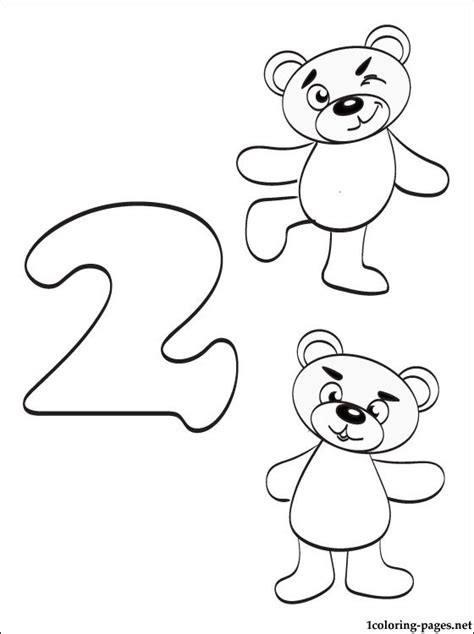 Number Two Coloring Page A Free Math Coloring Printable Gambaran