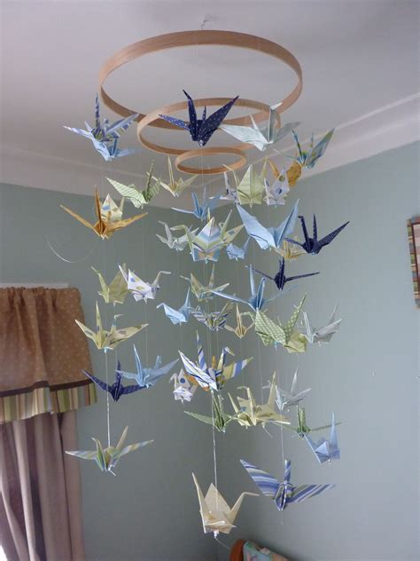 Dim Did It Myself Baby Origami Paper Crane Mobile Chandelier Diy