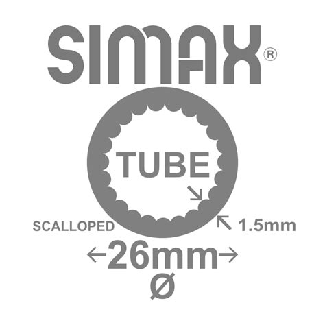 Simax Scalloped Tube 26mm Tribe Boro