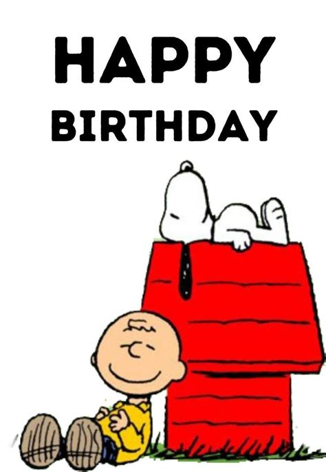 Birthday Card Printable Snoopy Birthday Peanuts Happy Birthday