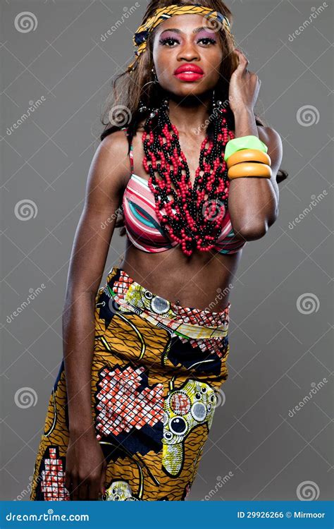 Young Beautiful African Fashion Model Stock Photo Image Of People