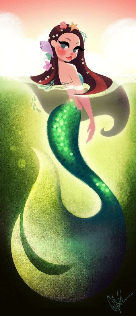 Pin By Gail On Mermaids With Green Tails Mermaid Art Mermaid
