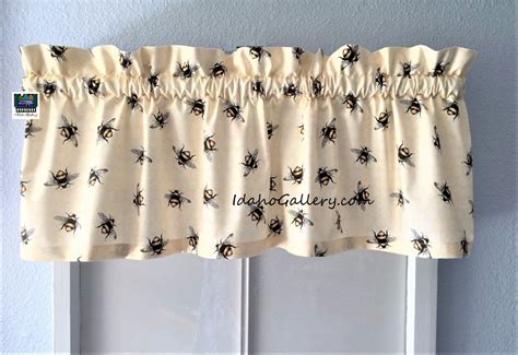 Bee Valance Tiers Big Bumble Bee Curtain Bee Collectors Pale Etsy