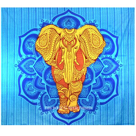 Get it as soon as wed, jun 16. Blue Colorful Bohemian African Elephant Wall Tapestry Bedspread - RoyalFurnish.com