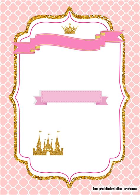 Editable Princess Invitation Template Free