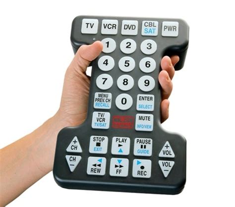 Tek Partner Large Button Universal Remote Easy To Grip Easy To See